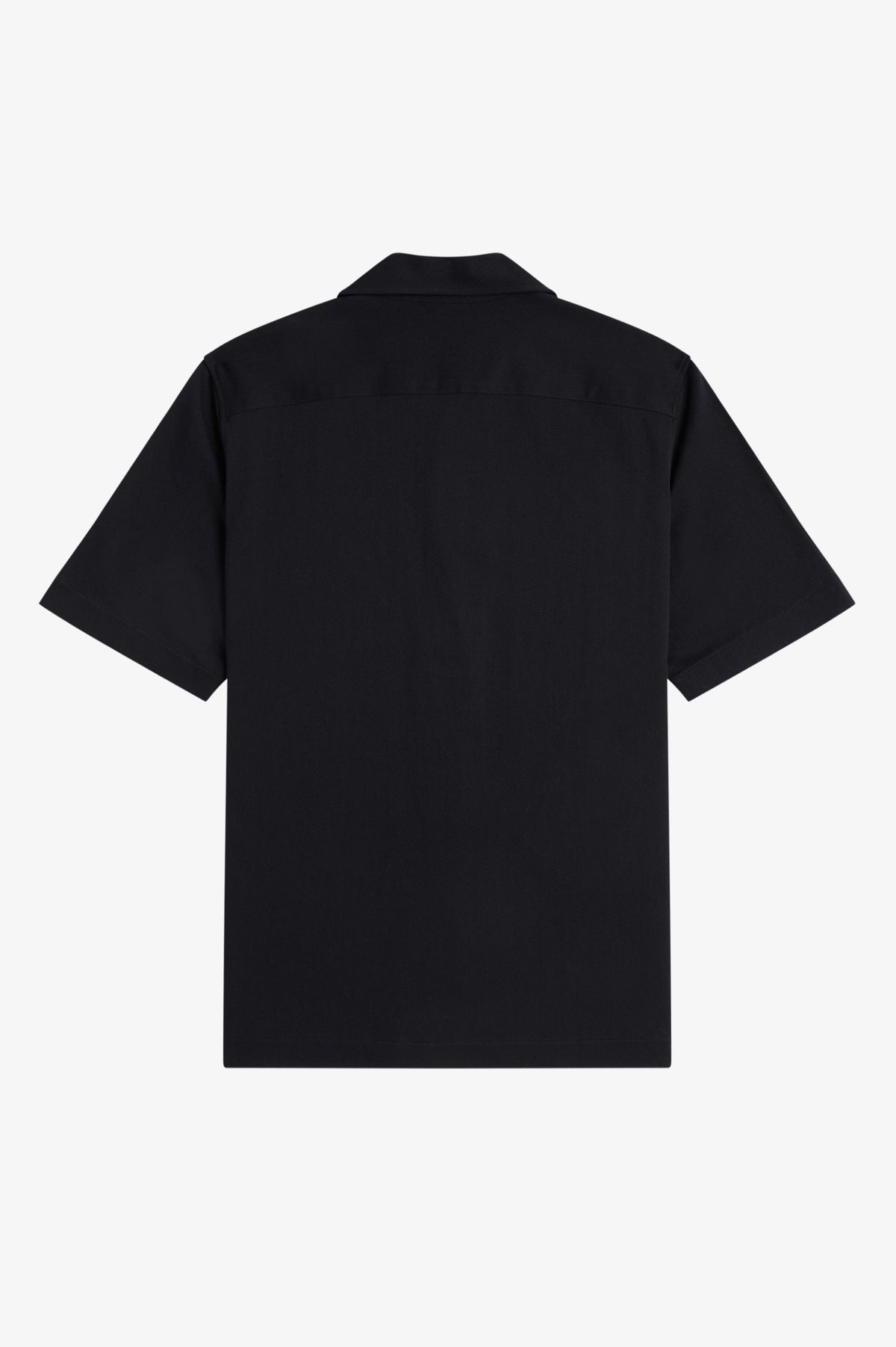 Mesh Camp Collar Shirt - Black