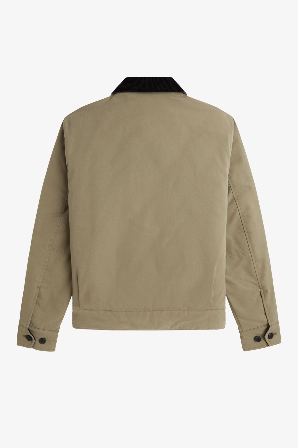 Corduroy Collar Zip Jacket - Golden Khaki