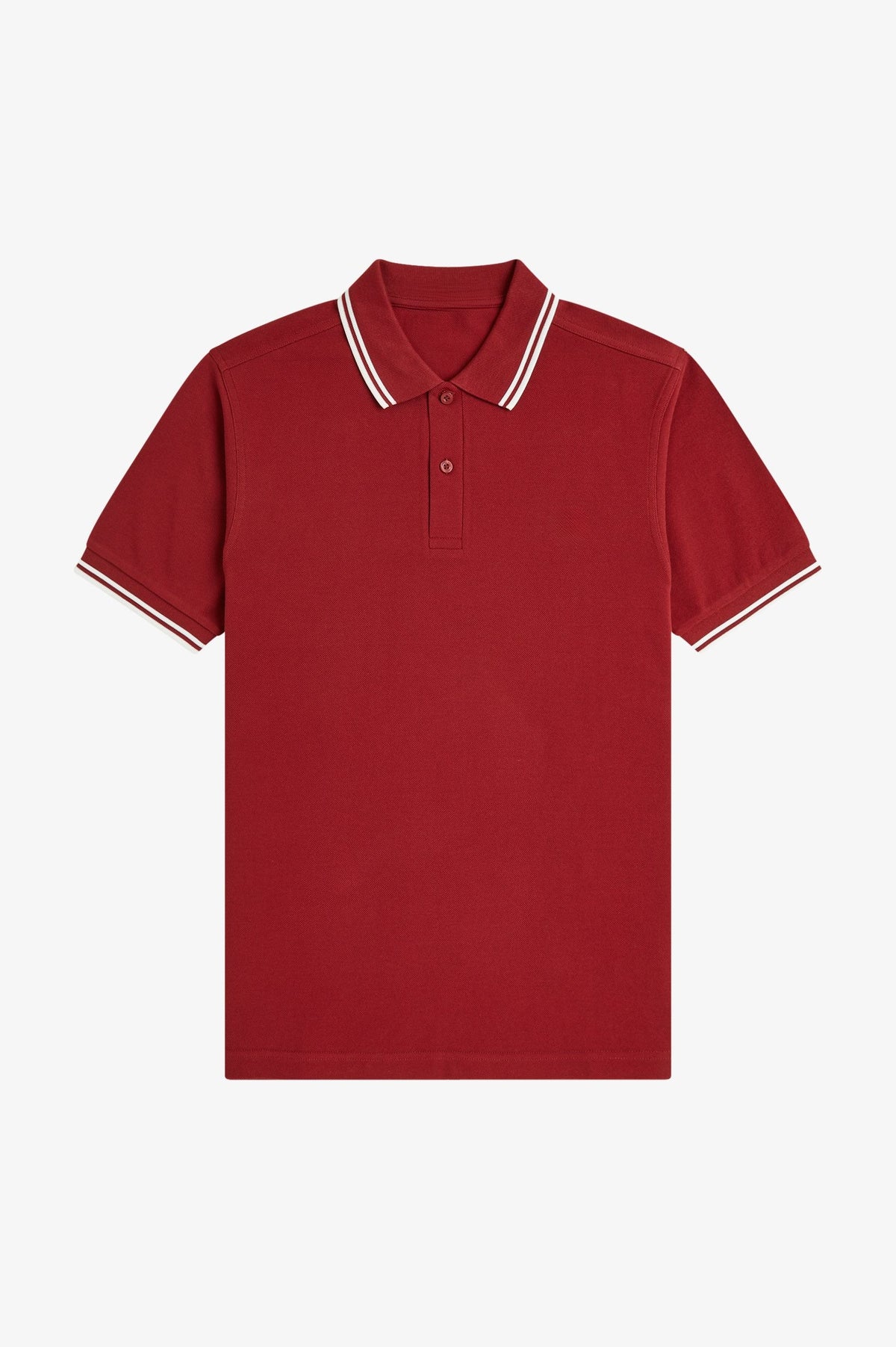 Contrast Collar Polo Shirt A100 - Burnt Red / Snow White / Snow White