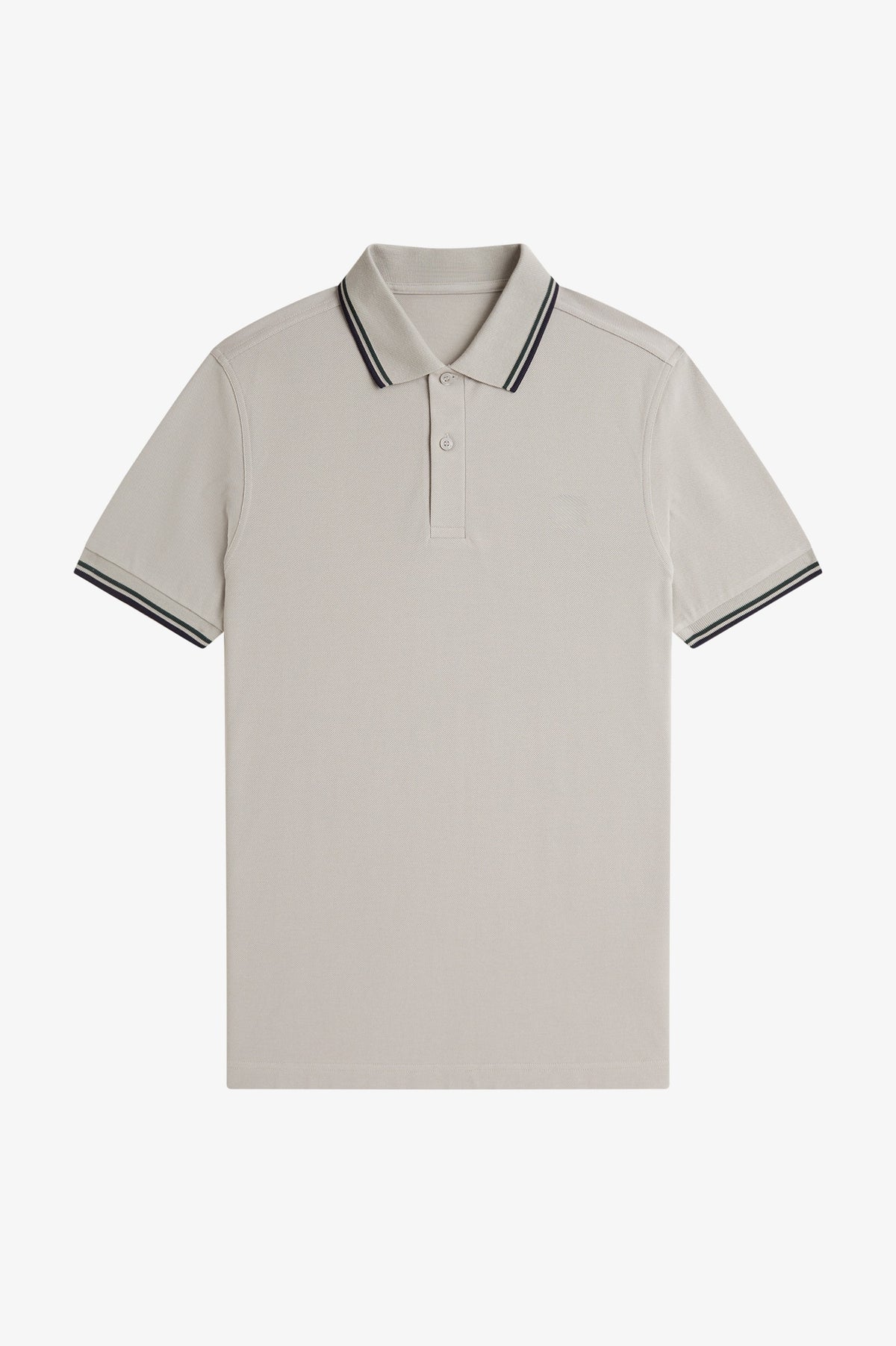 Contrast Collar Polo Shirt A100 - Drizzle / Grassroots / Navy