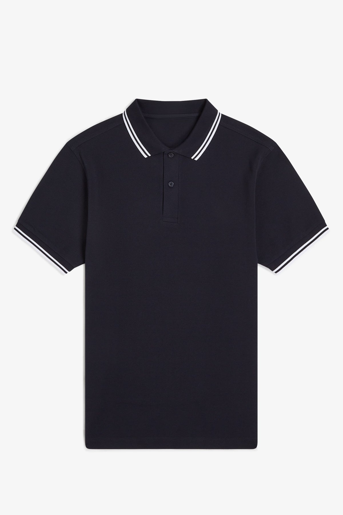 Contrast Collar Polo Shirt A100 - Navy / White / White