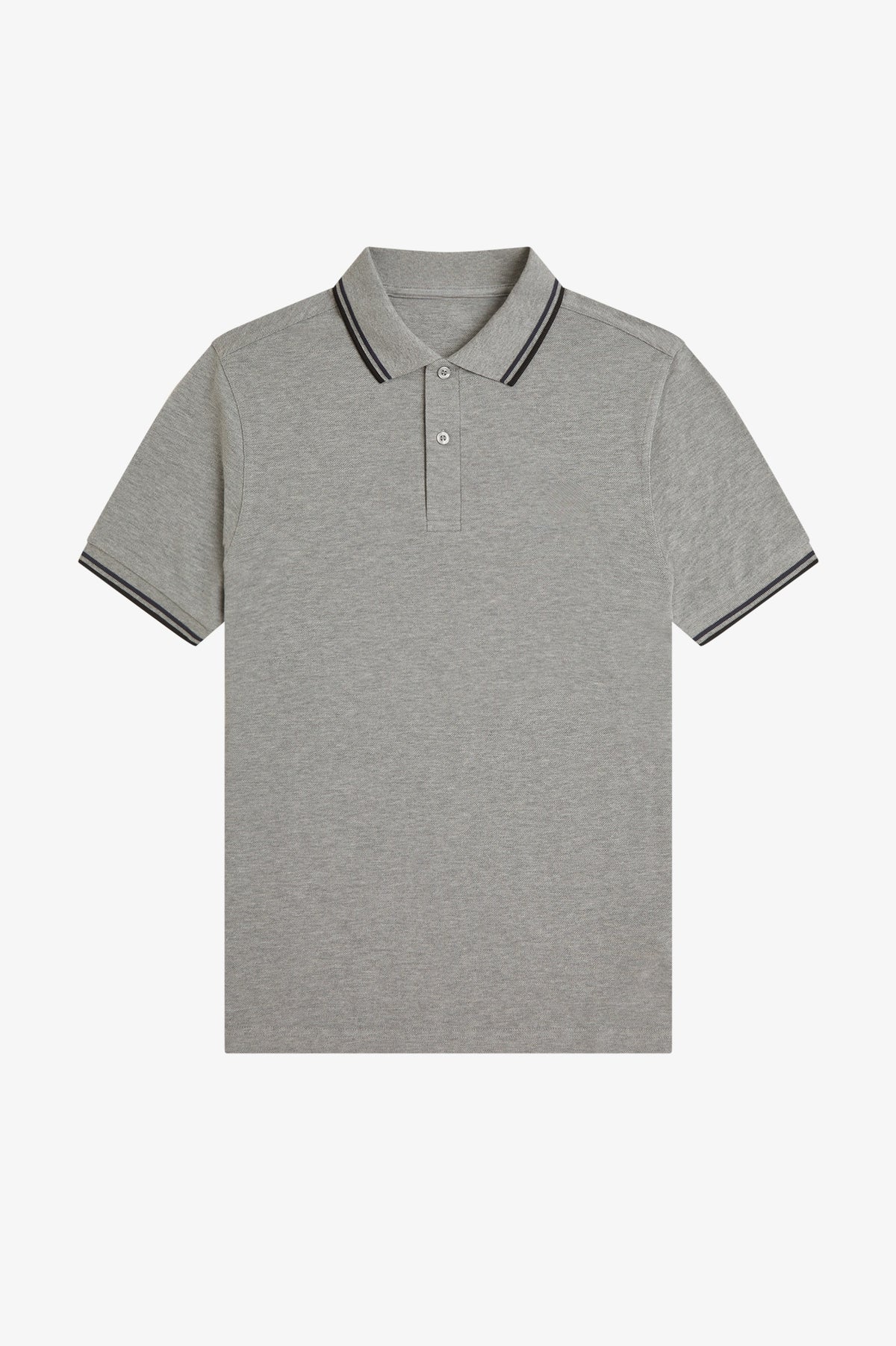 Contrast Collar Polo Shirt A100 - Steel Marl / Dark Airforce / Black