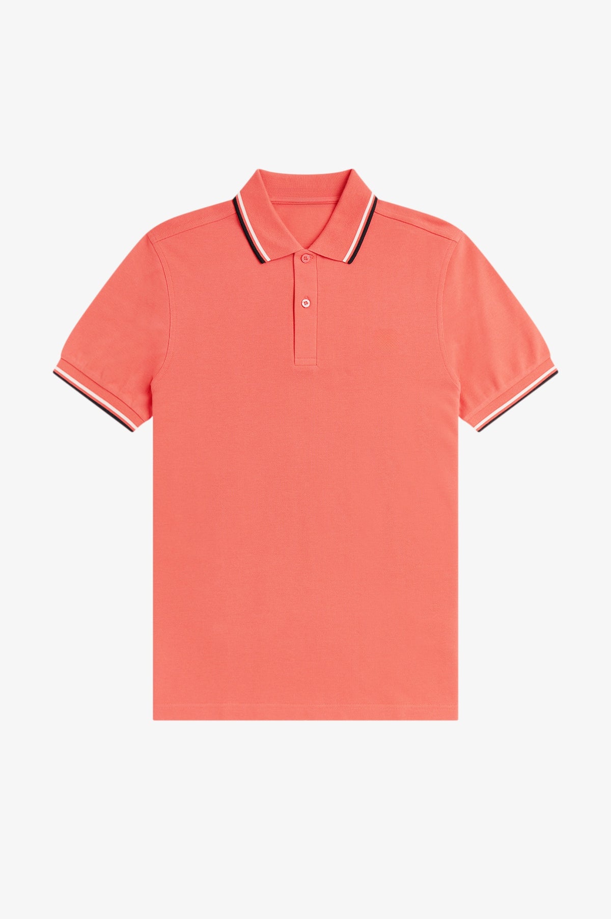 Contrast Collar Polo Shirt A100 - Strawberry Cream / Ecru / Black