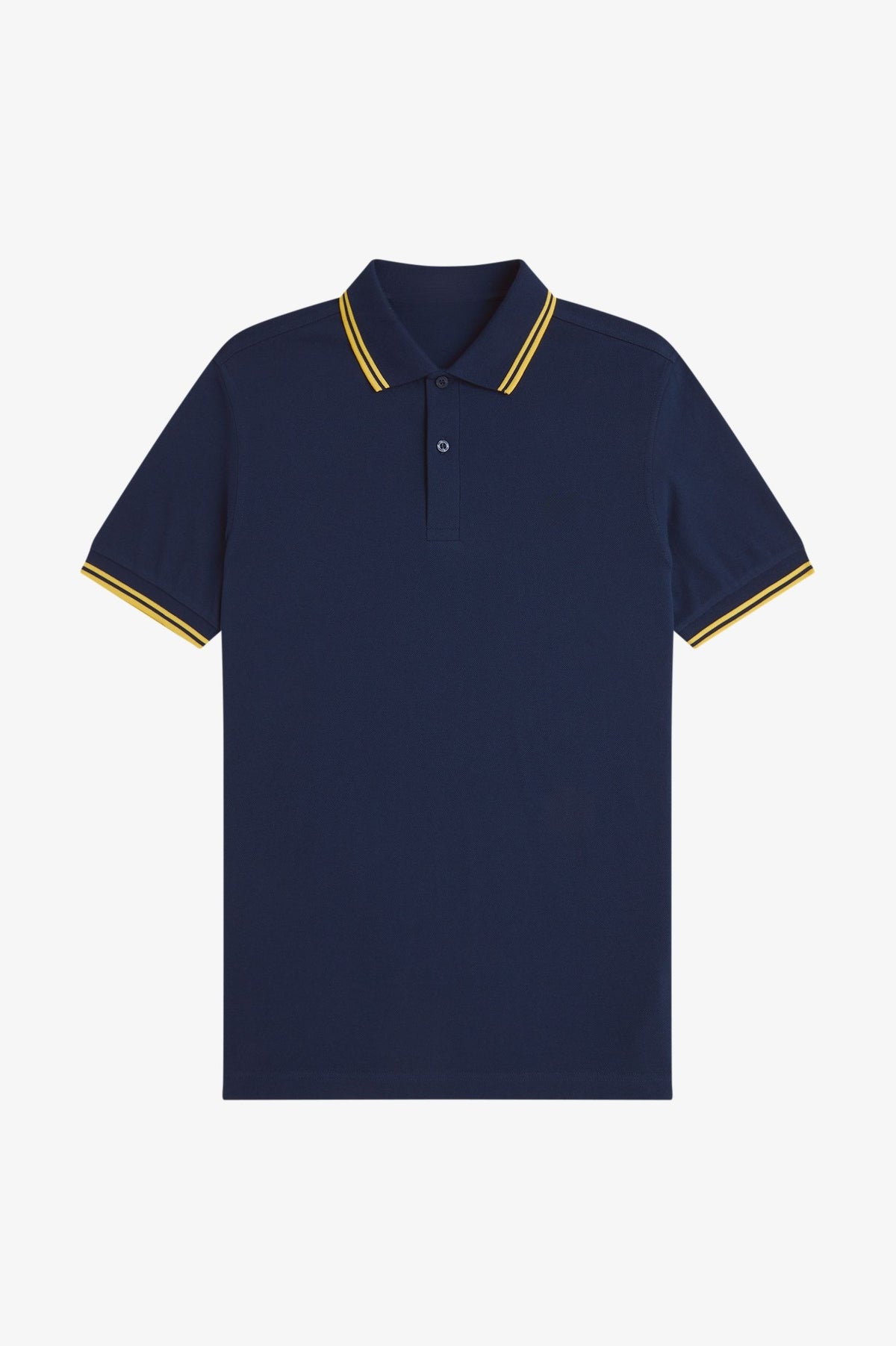 Contrast Collar Polo Shirt A100 - Tennis Blue / Lemon Barley / Lemon Barley