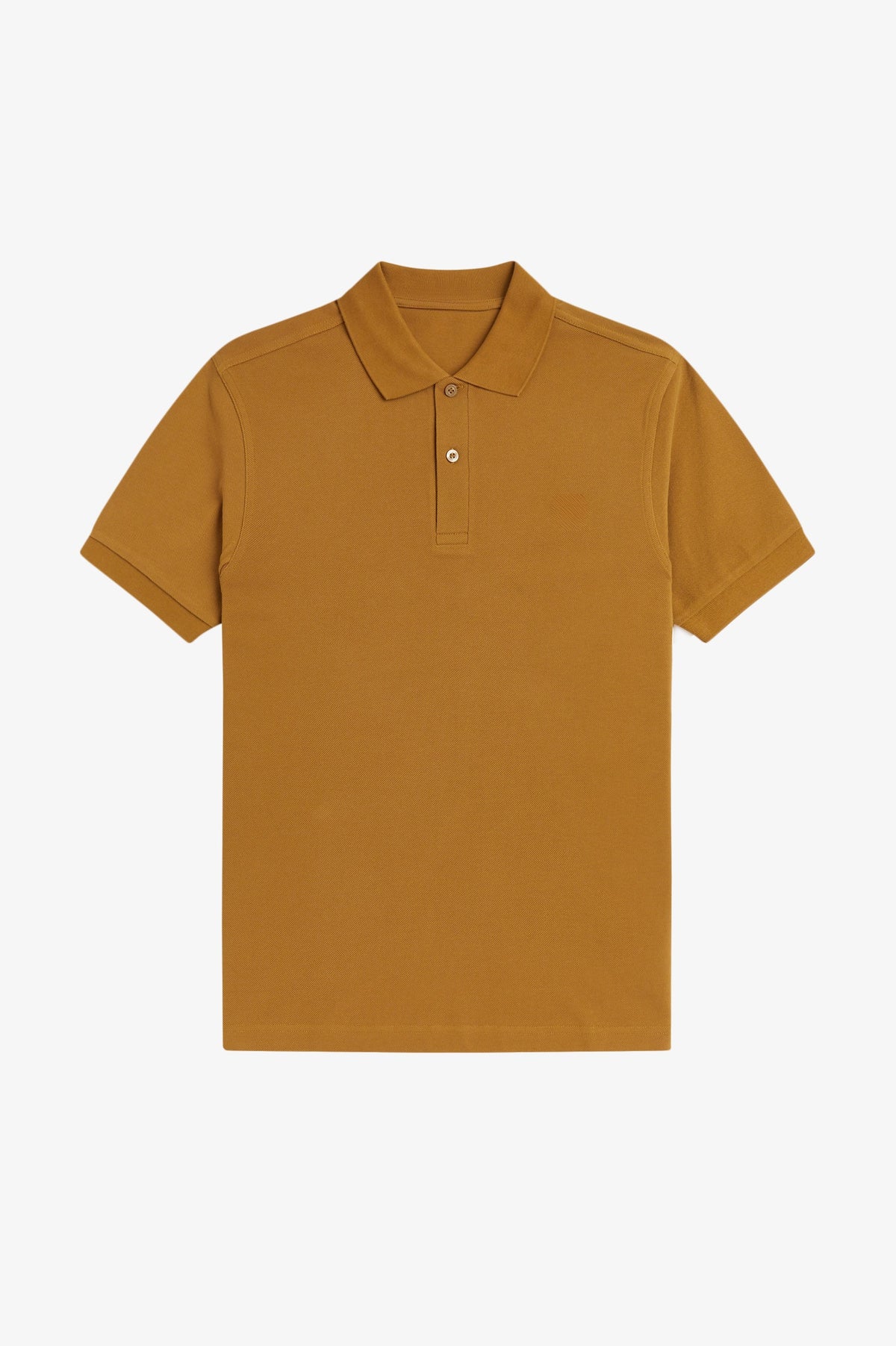 Contrast Trim Polo Shirt C100 - Dark Caramel / Navy