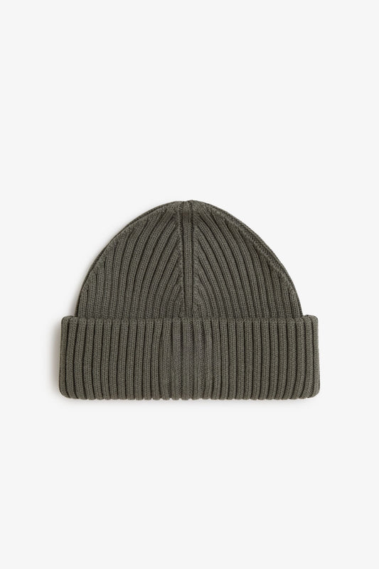 Utility Rib Cotton Beanie - Field Green