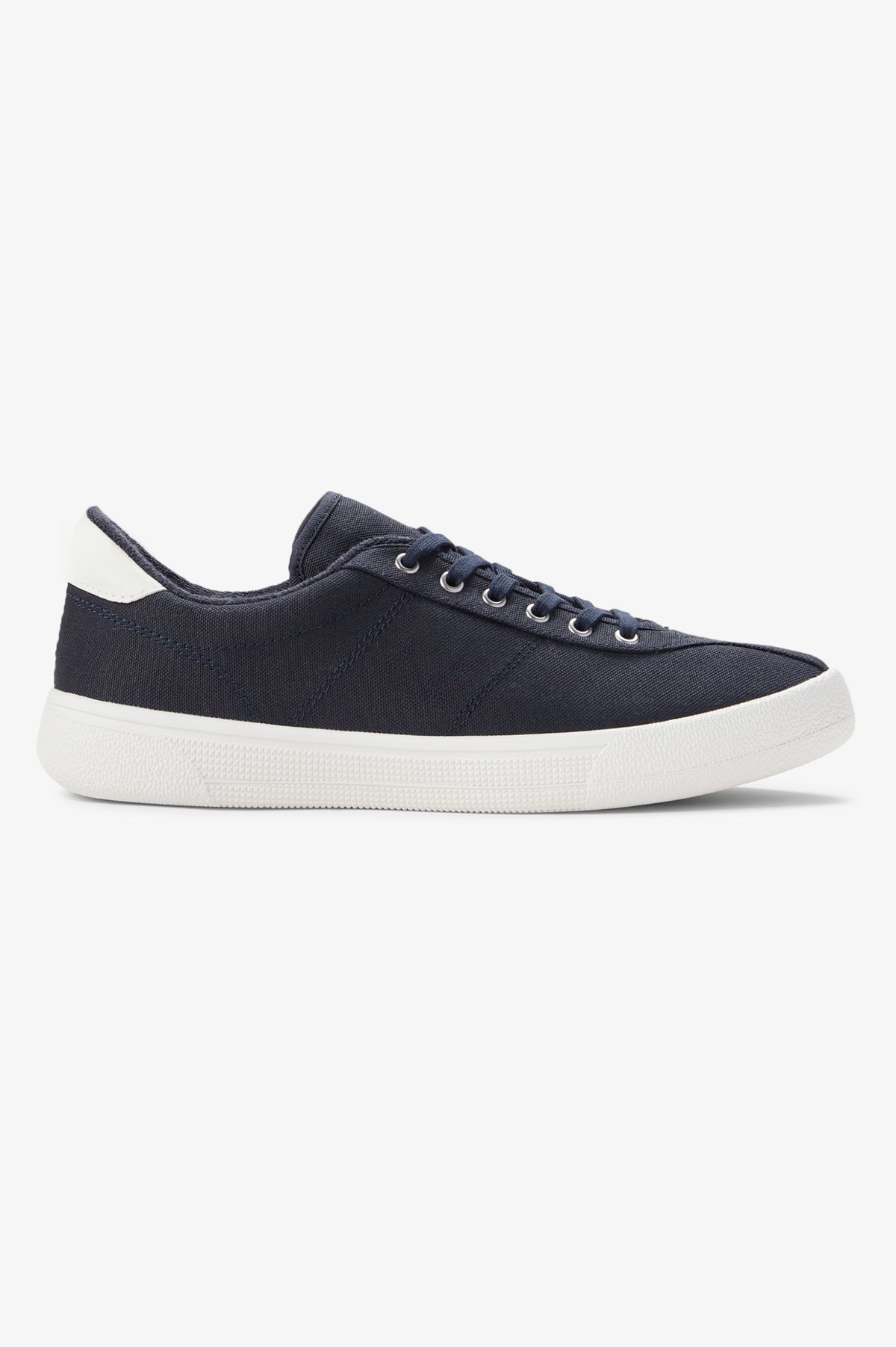 Canvas Court Sneaker - Navy / Snow White