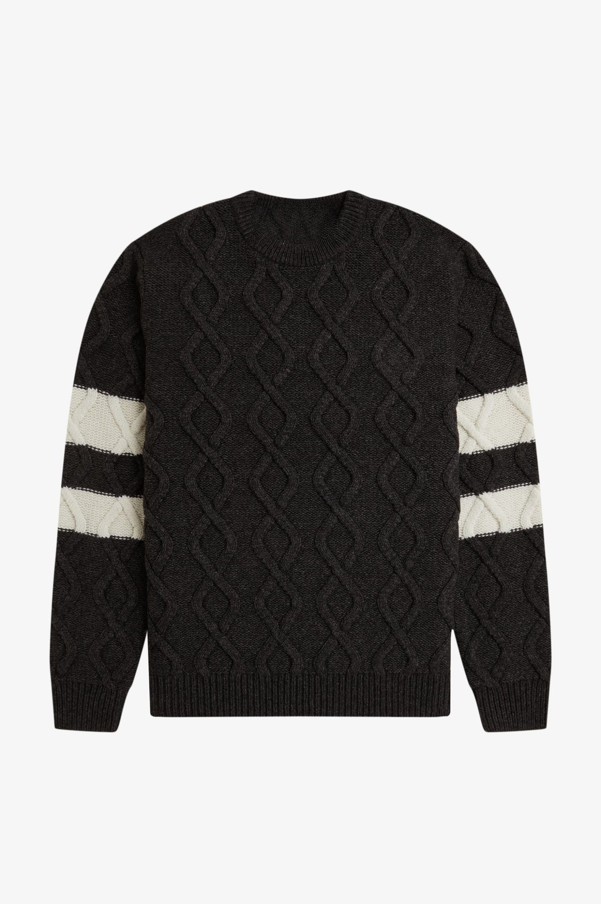 Chunky Cable Knit Jumper - Charcoal Marl