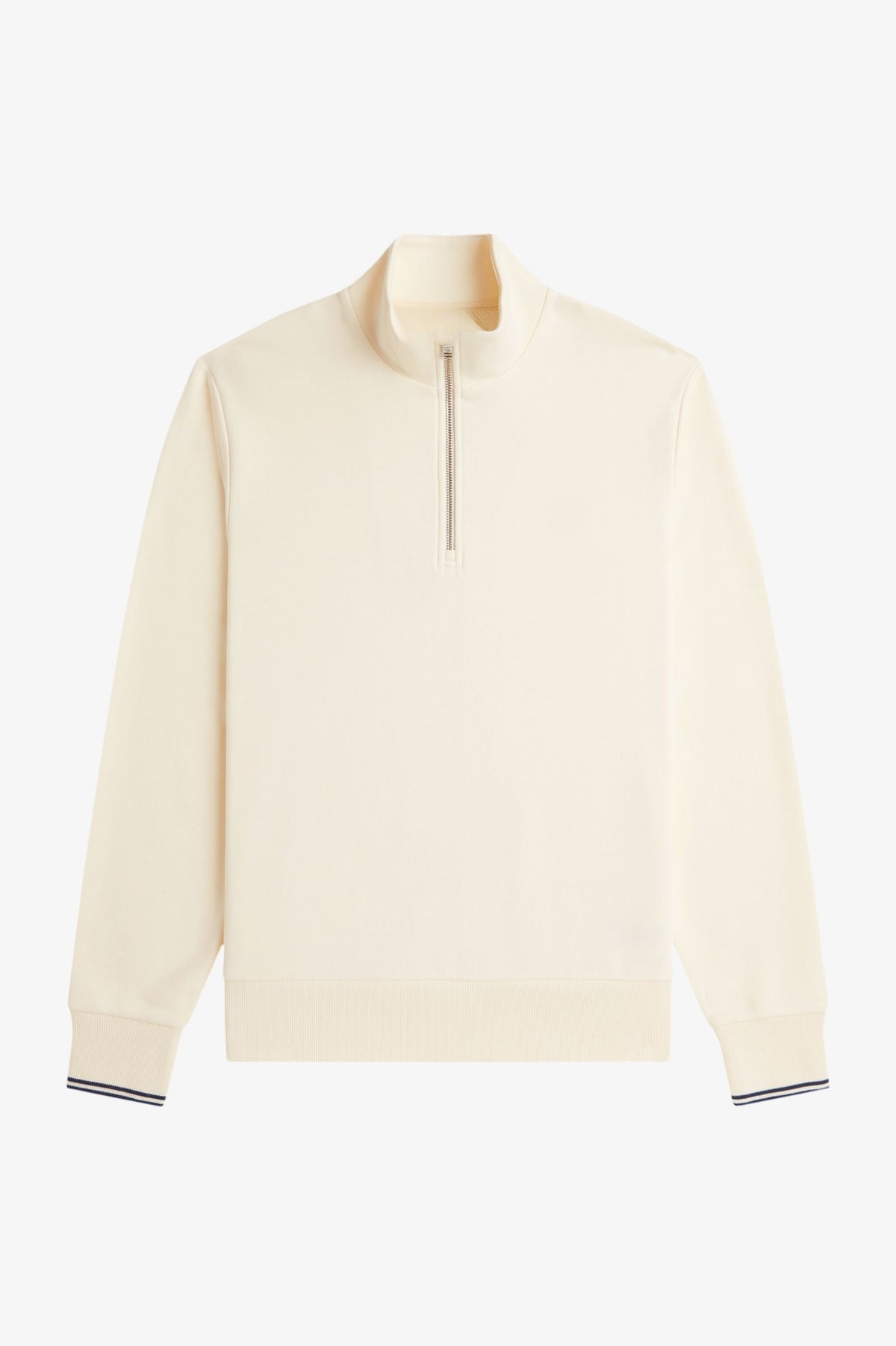 Cotton Half-Zip Sweat - Ecru / Mod Blue / Mod Blue