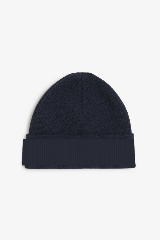 Jacquard Cuff Beanie - Navy