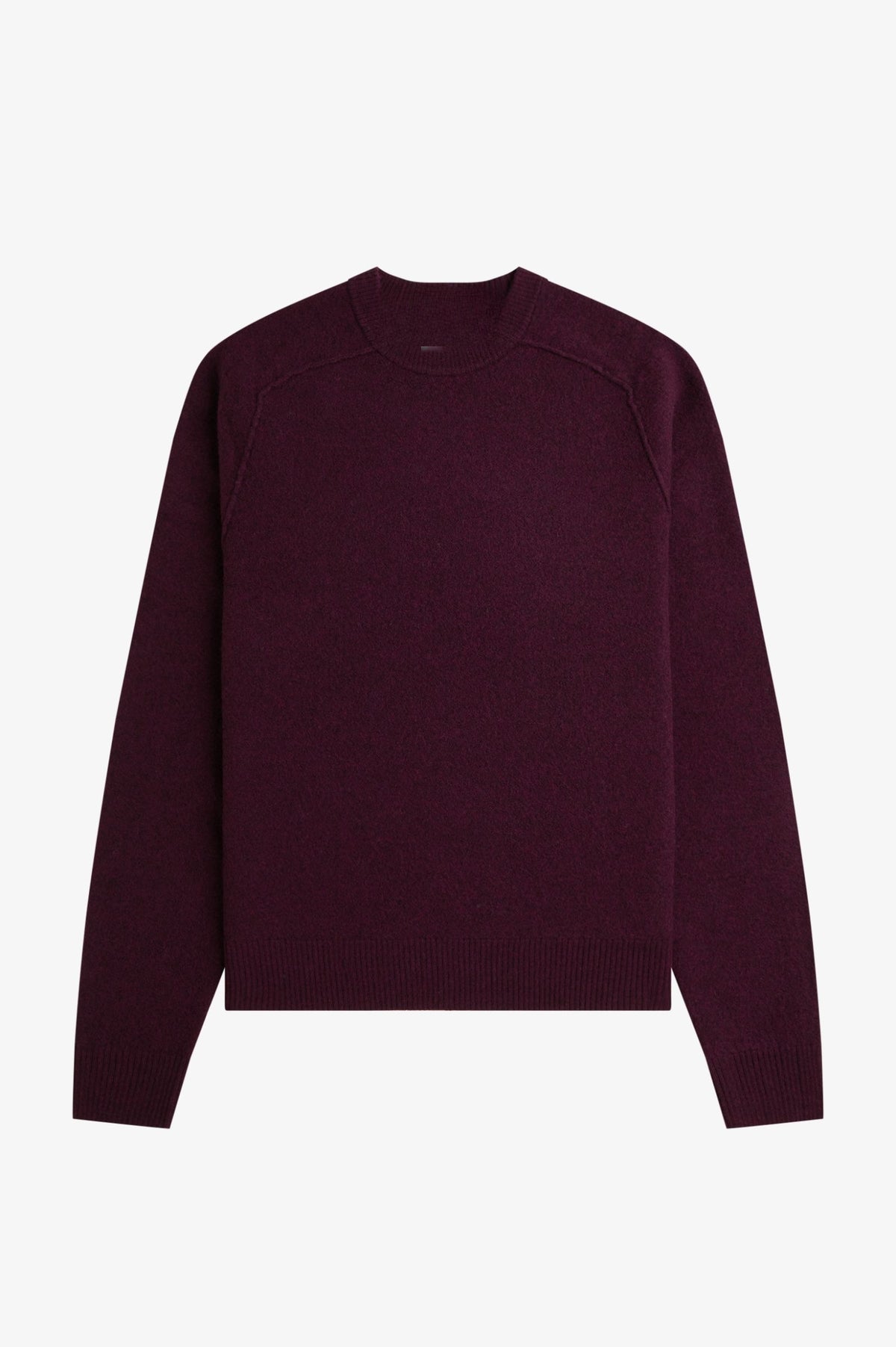 Saddle Sleeve Wool Jumper - Oxblood Marl