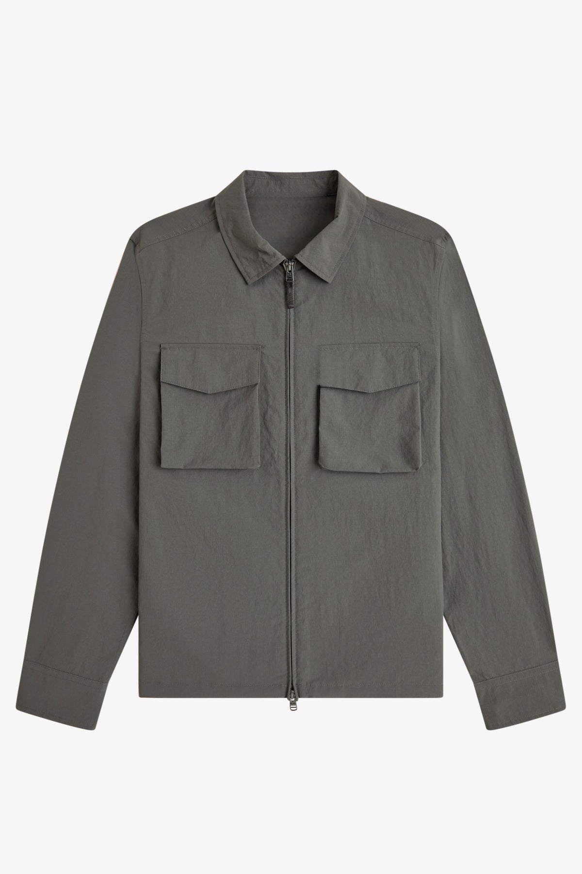 Textured Pocket Overshirt - Field Green