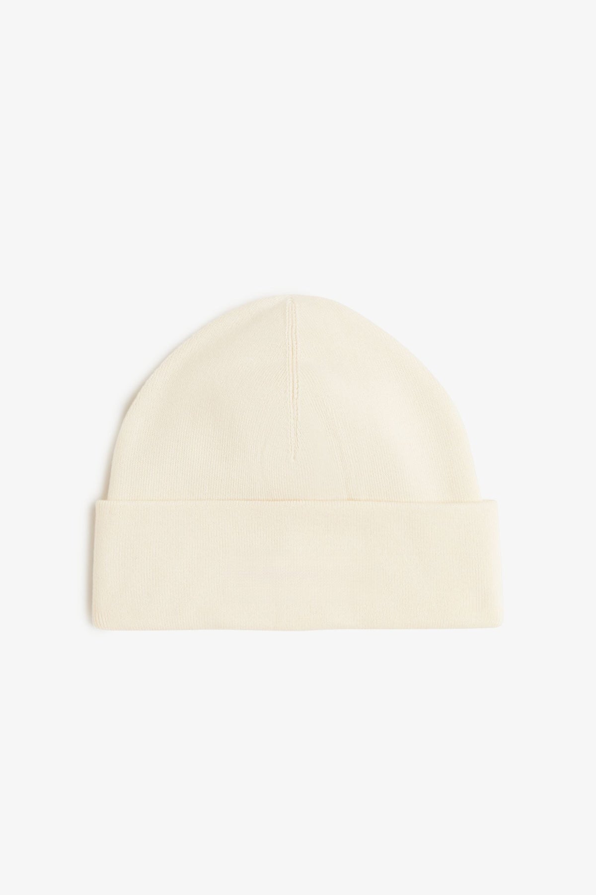 Double Layer Cotton Beanie - Ecru / Dark Airforce
