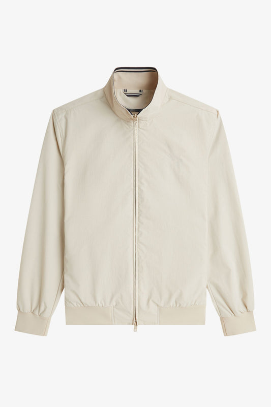 Lined Funnel Collar Jacket - Oatmeal
