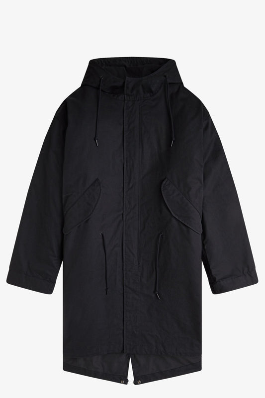 Oversized Hooded Parka - Black