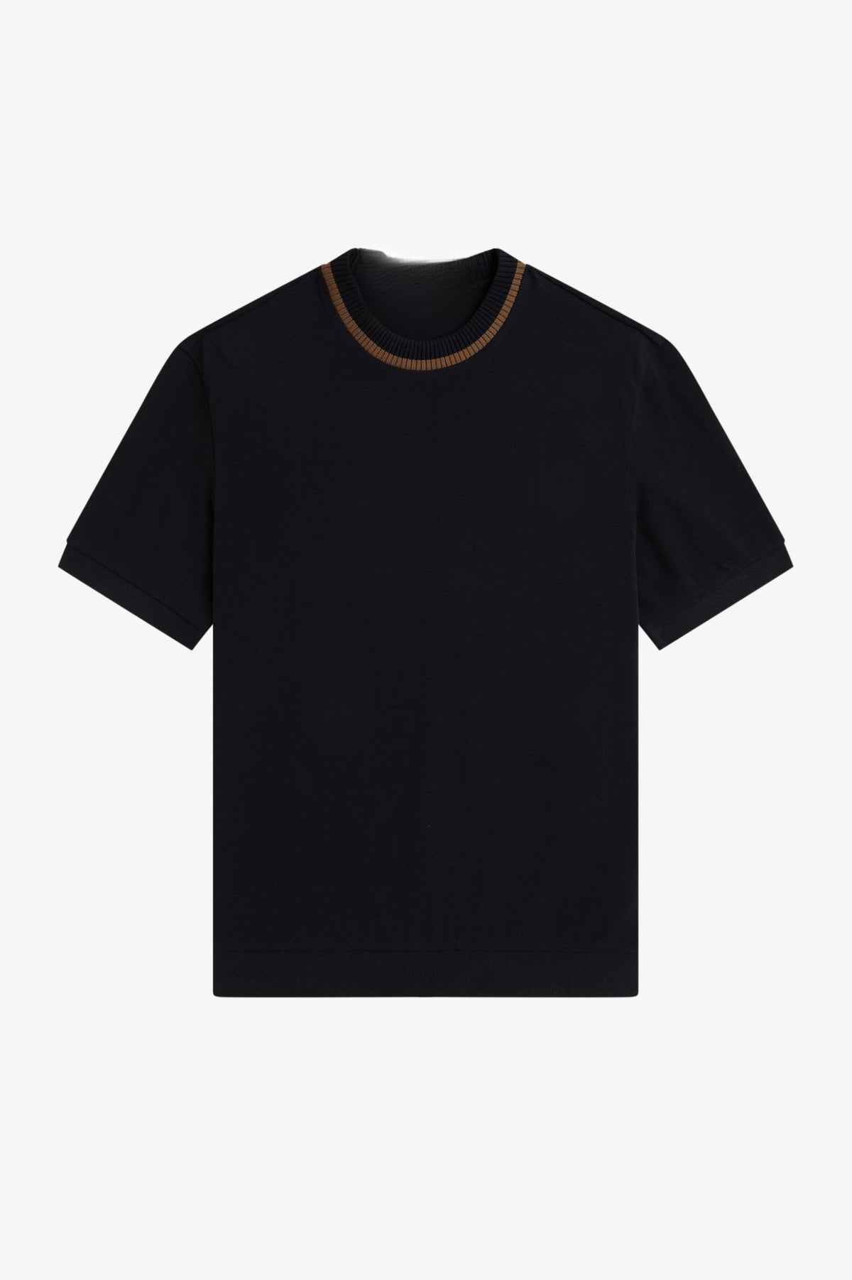 Piqué Crew Neck Tee - Black