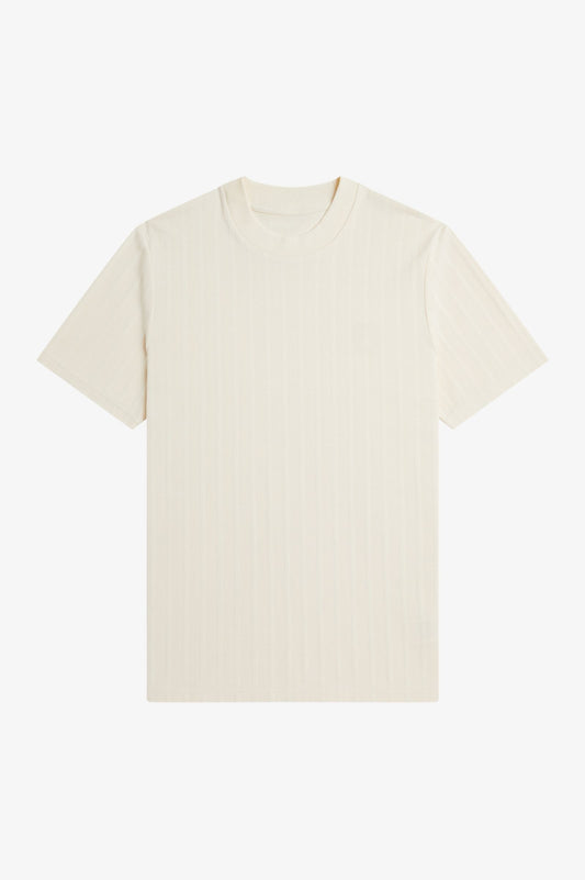 Tonal Stripe Piqué Tee - Ecru