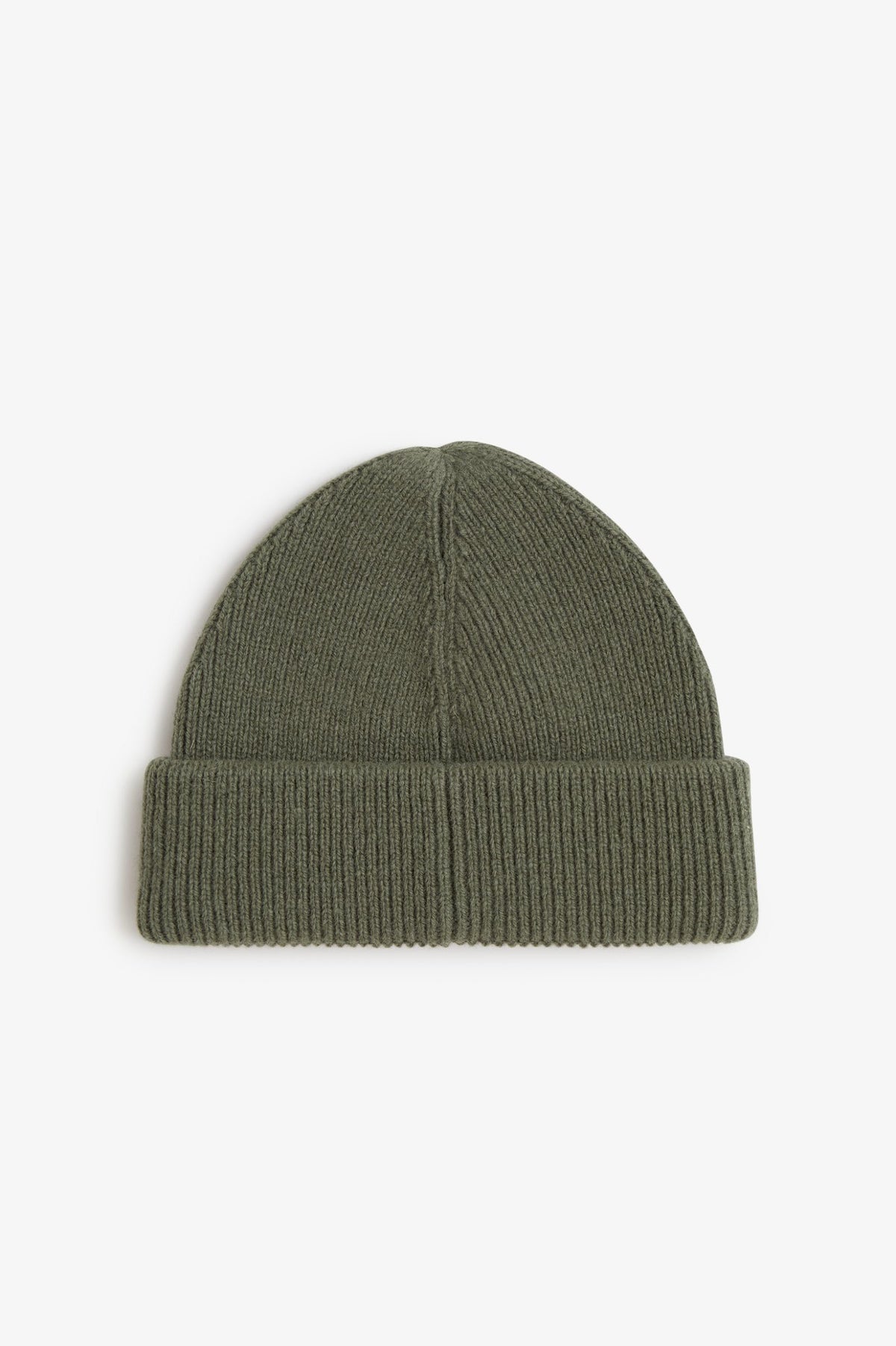 Ribbed Wool Beanie - Forest Green