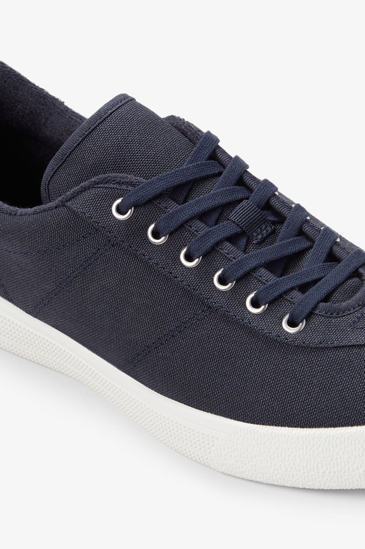 Canvas Court Sneaker - Navy / Snow White