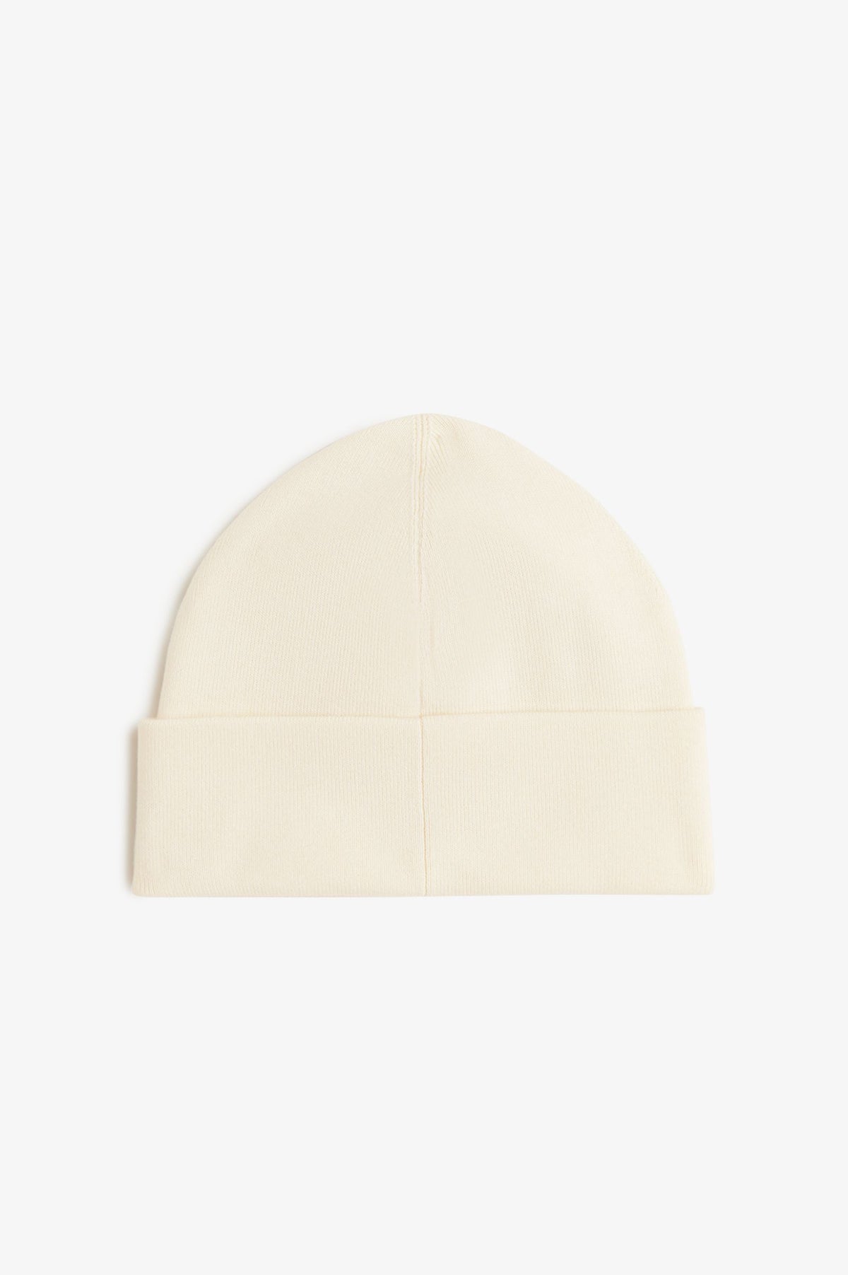 Double Layer Cotton Beanie - Ecru / Dark Airforce