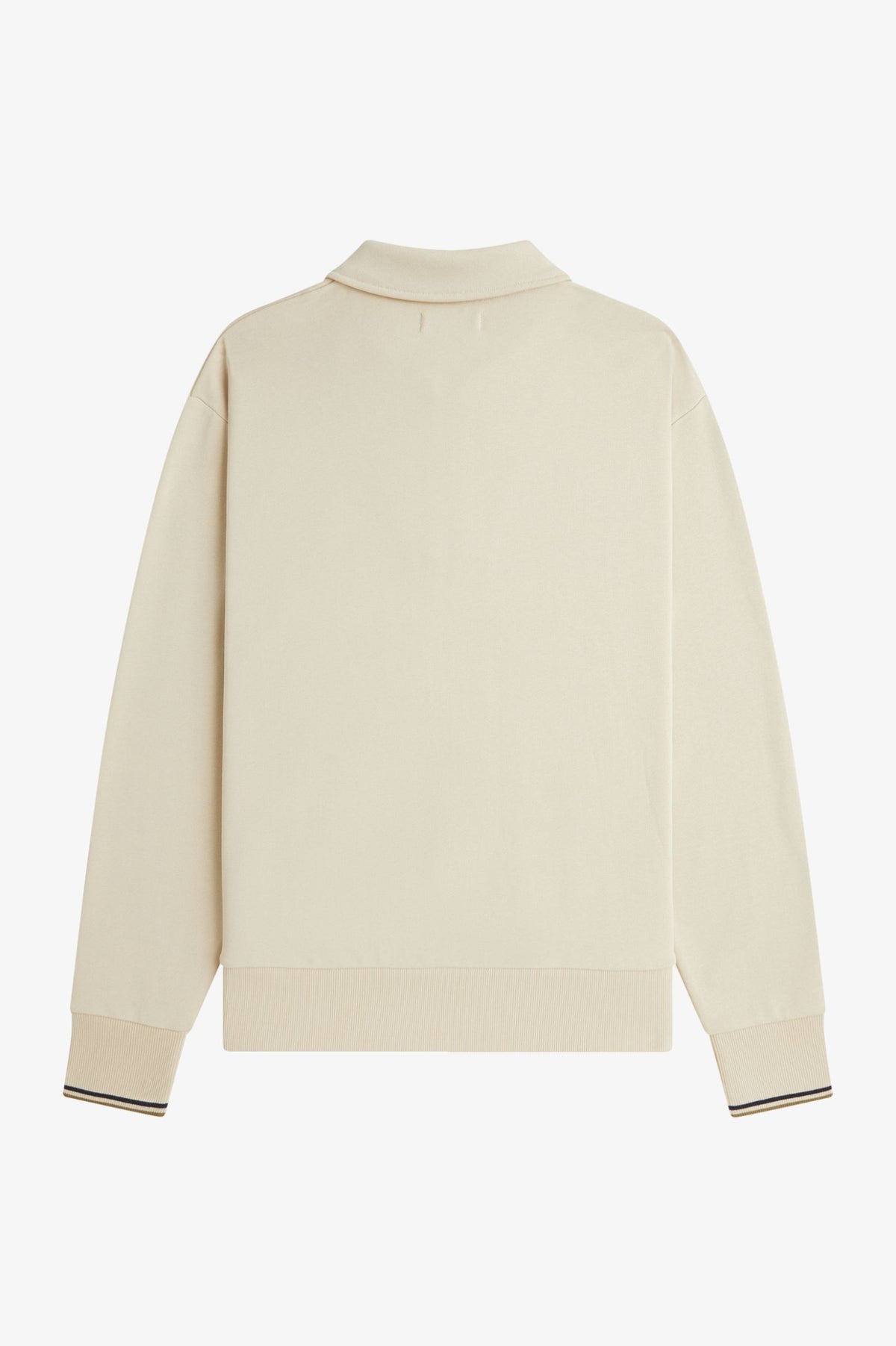 Terry Collar Zip Sweatshirt - Oatmeal