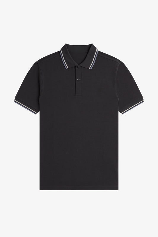 Contrast Collar Polo Shirt A100 - Anchor Grey / Slate / Ace Blue
