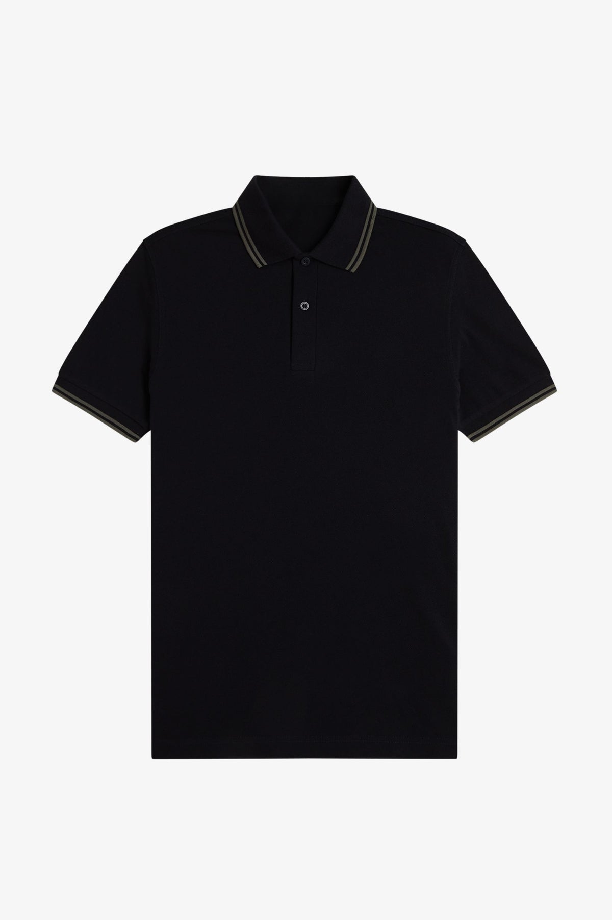 Contrast Collar Polo Shirt A100 - Black / Field Green / Field Green