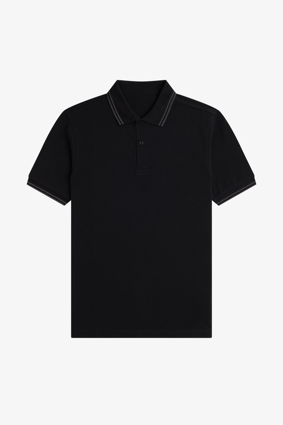 Contrast Collar Polo Shirt A100 - Black / Reflective Black / Reflective Black