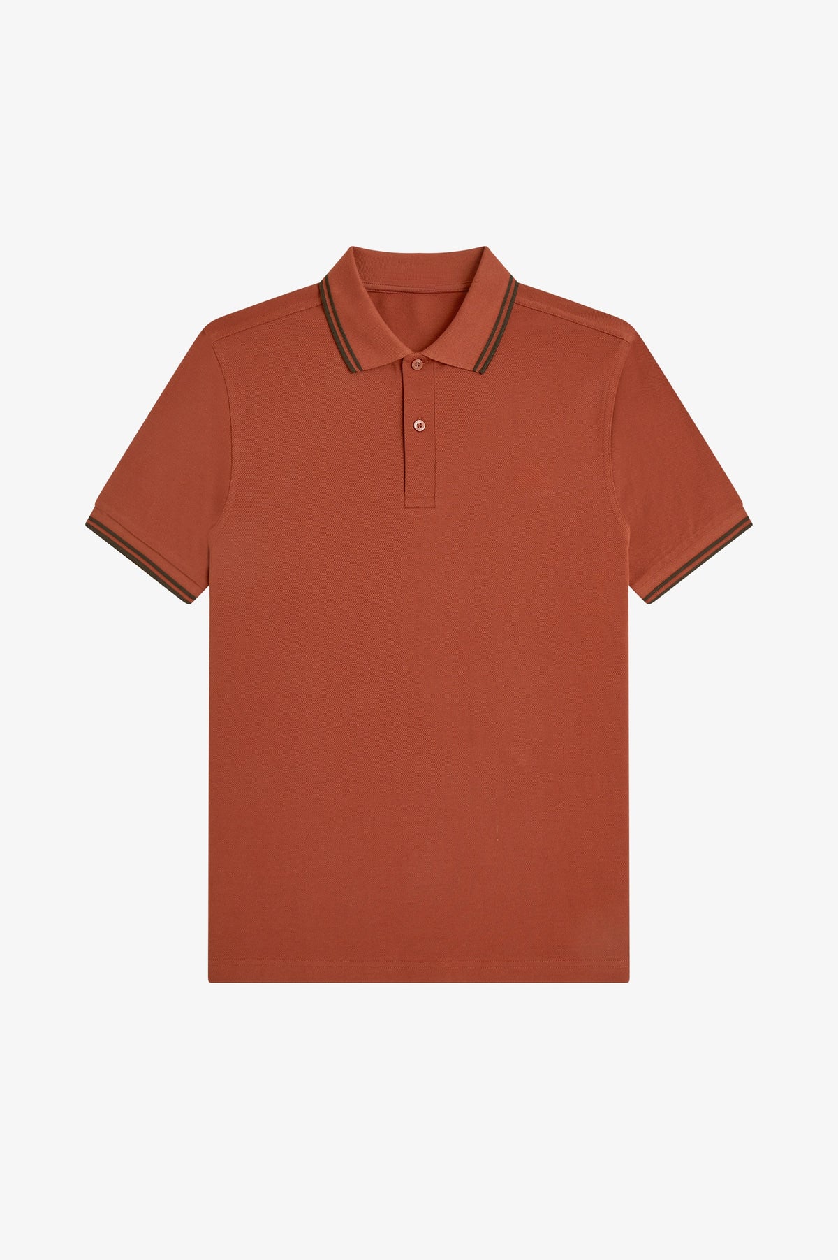 Contrast Collar Polo Shirt A100 - Brandy / Night Green / Night Green
