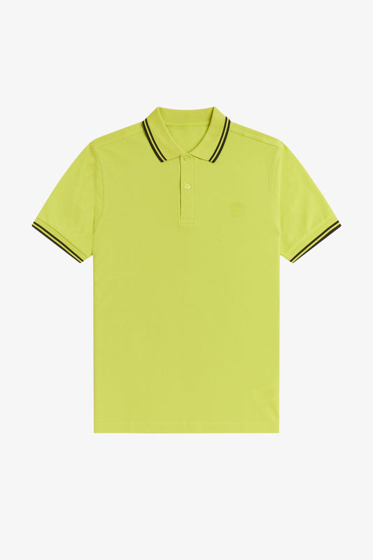 Contrast Collar Polo Shirt A100 - Citron / Black / Black