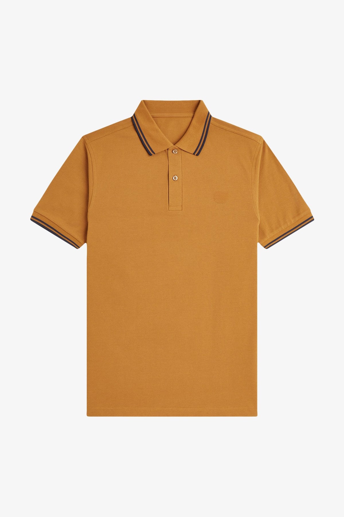 Contrast Collar Polo Shirt A100 - Dark Caramel / Navy / Navy