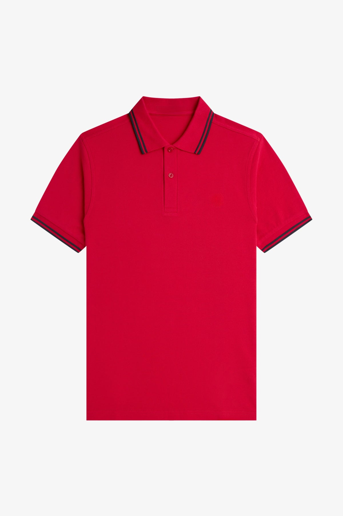 Contrast Collar Polo Shirt A100 - English Rose Red / Black / Black