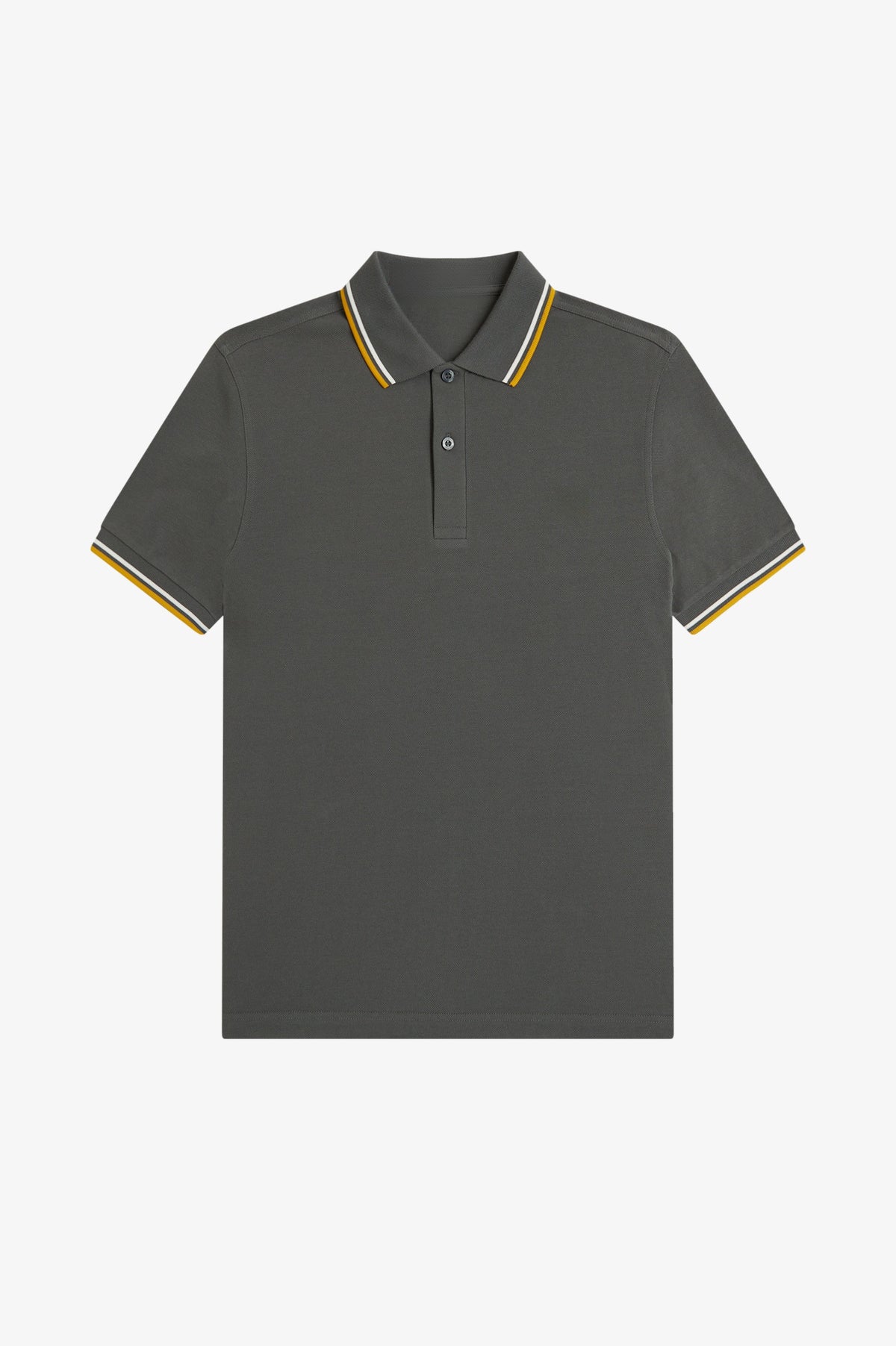 Contrast Collar Polo Shirt A100 - Field Green / Ecru / Golden