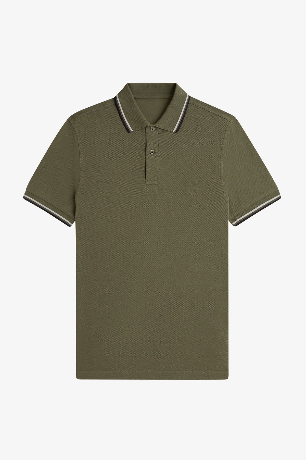Contrast Collar Polo Shirt A100 - Forest Green / Slate / Navy