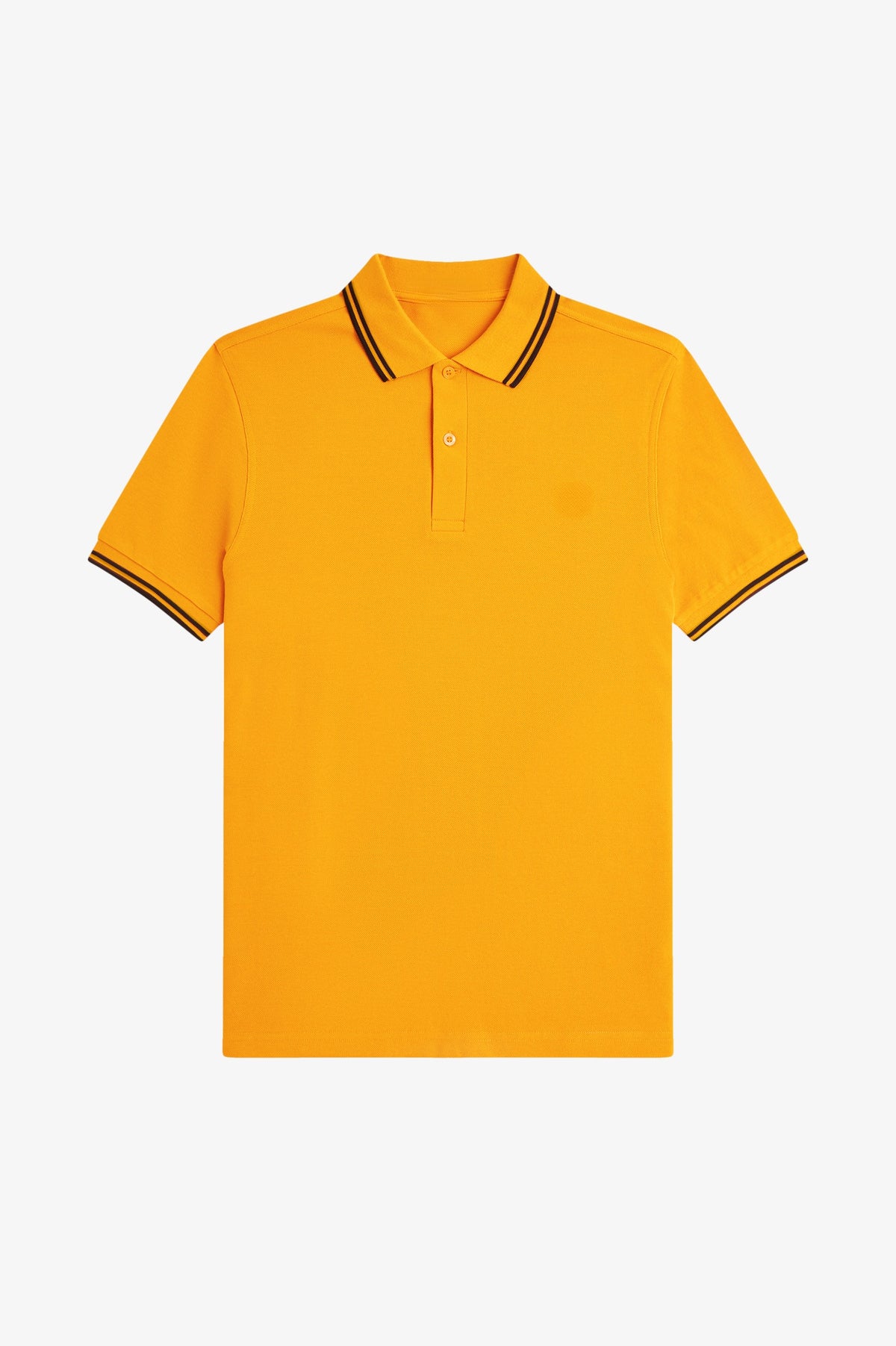 Contrast Collar Polo Shirt A100 - Golden / Rich Brown / Rich Brown