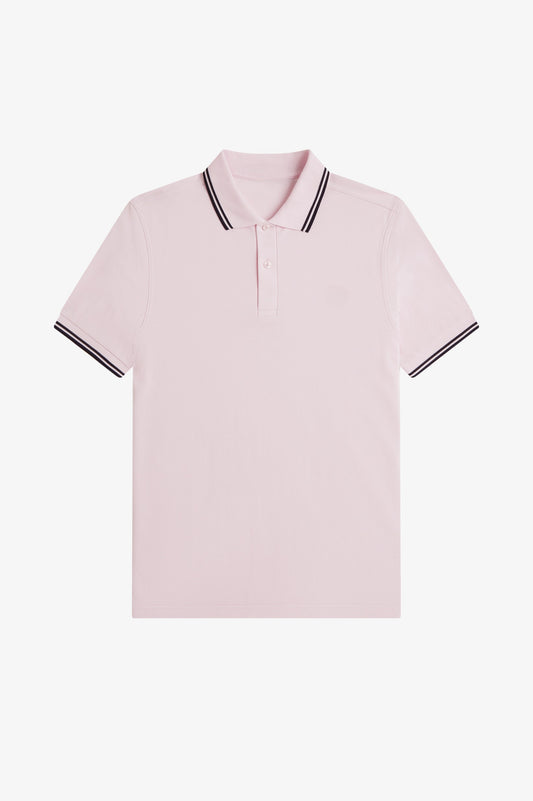 Contrast Collar Polo Shirt A100 - Iced Pink / Navy / Navy