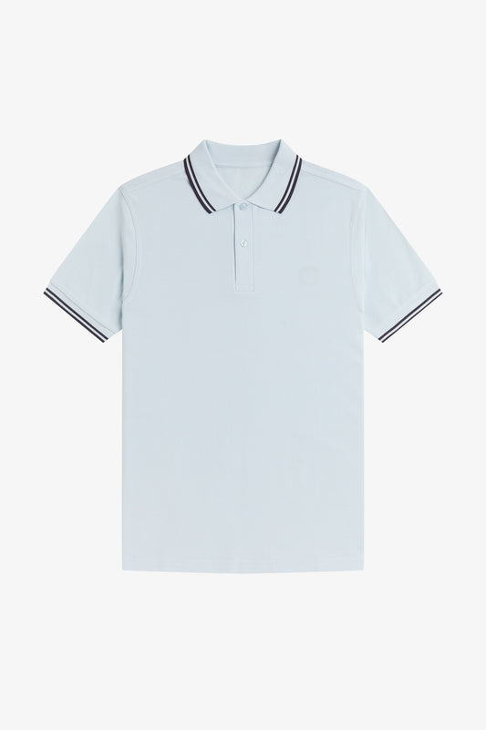 Contrast Collar Polo Shirt A100 - Light Ice / Anchor Grey / Anchor Grey