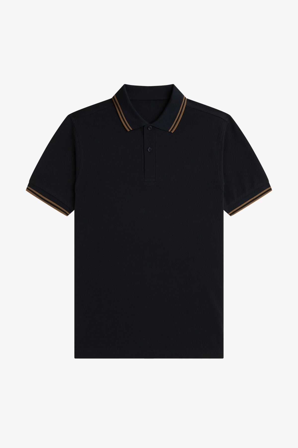 Contrast Collar Polo Shirt A100 - Navy / Bronze / Bronze
