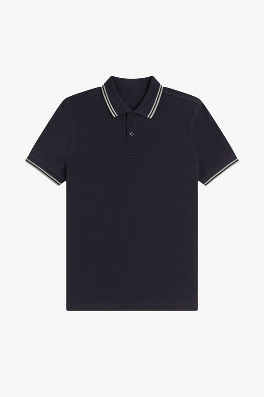 Contrast Collar Polo Shirt A100 - Navy / Seagrass / Seagrass