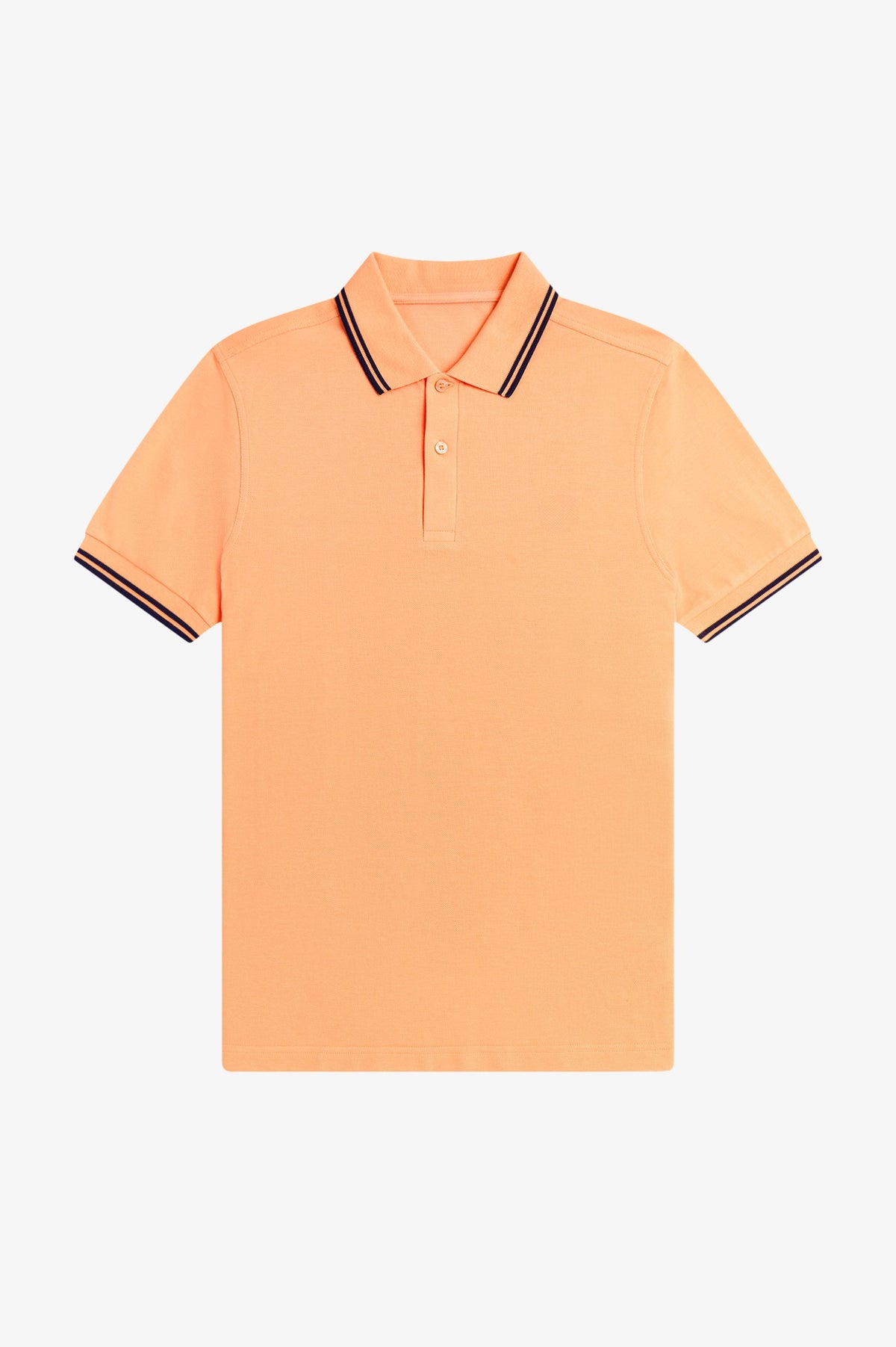 Contrast Collar Polo Shirt A100 - Peach / French Navy / French Navy