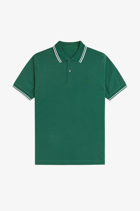 Contrast Collar Polo Shirt A100 - Sport Green / Light Ice / Light Ice