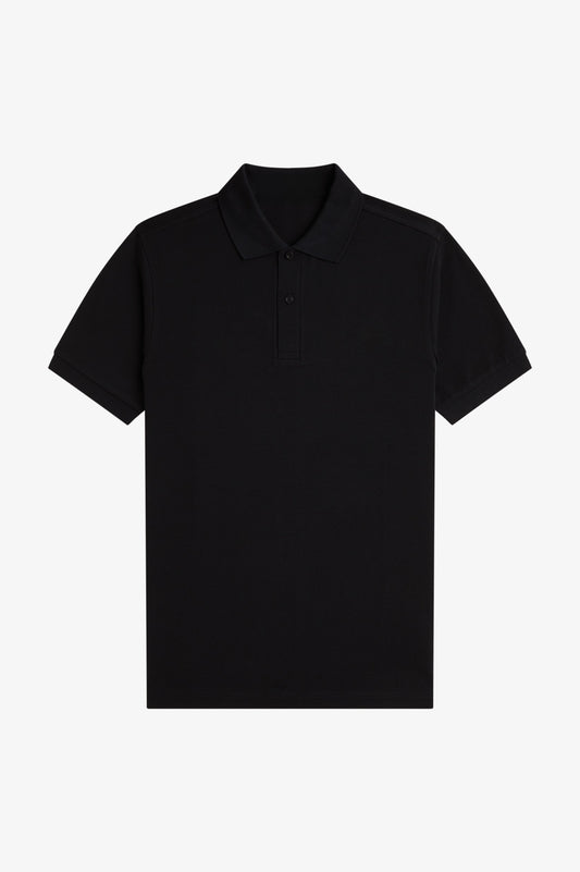 Contrast Trim Polo Shirt C100 - Black / Bronze