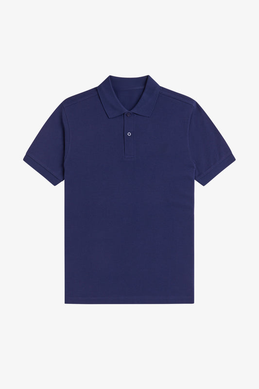 Contrast Trim Polo Shirt C100 - French Navy / Citron