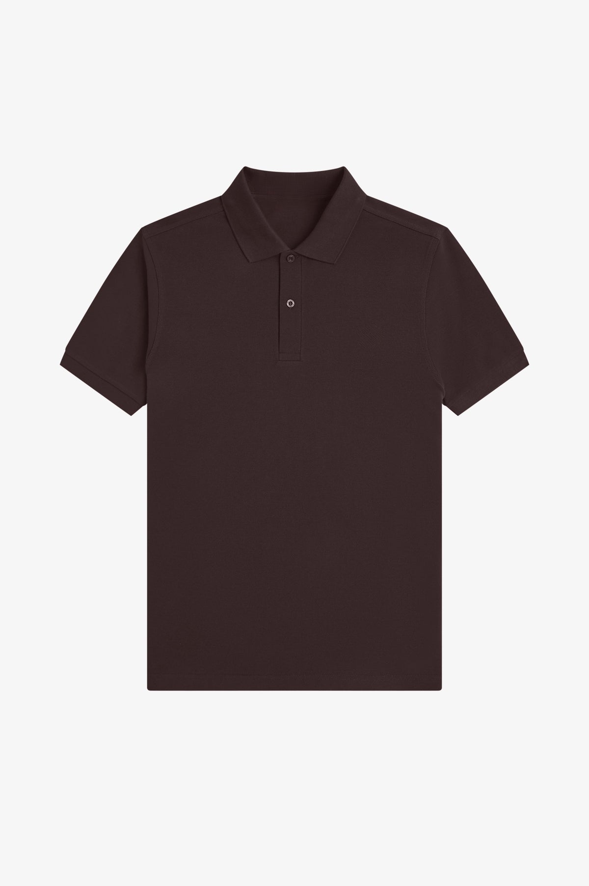 Contrast Trim Polo Shirt C100 - Rich Brown / Black