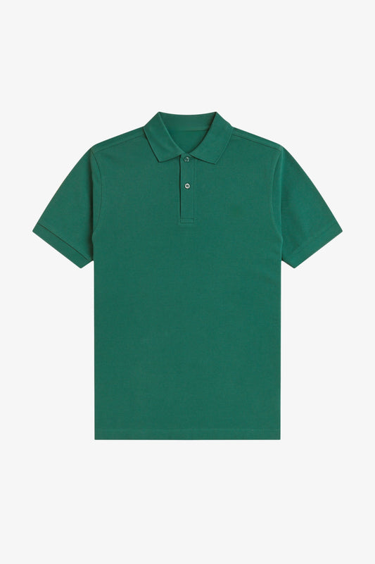 Contrast Trim Polo Shirt C100 - Sport Green / Light Ice