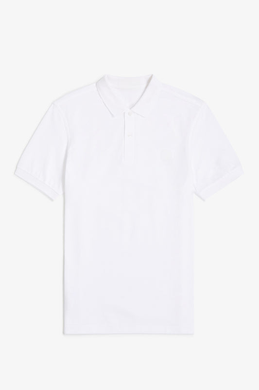 Contrast Trim Polo Shirt C100 - White / Navy