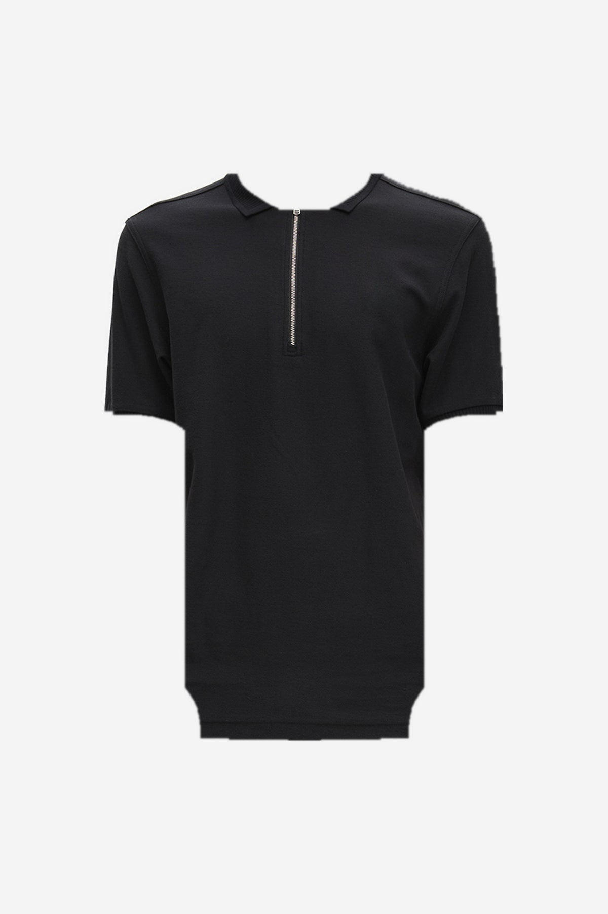 Crepe Piqué Polo Shirt - Black