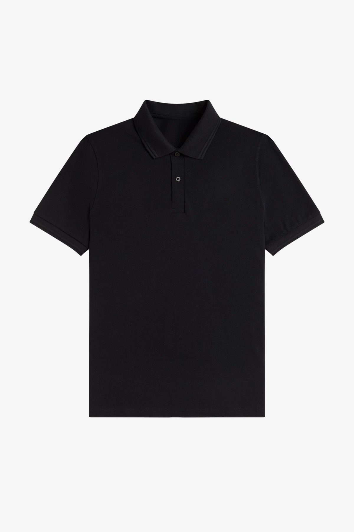 Heritage Contrast Collar Polo Shirt B100 - Black / Black / Black