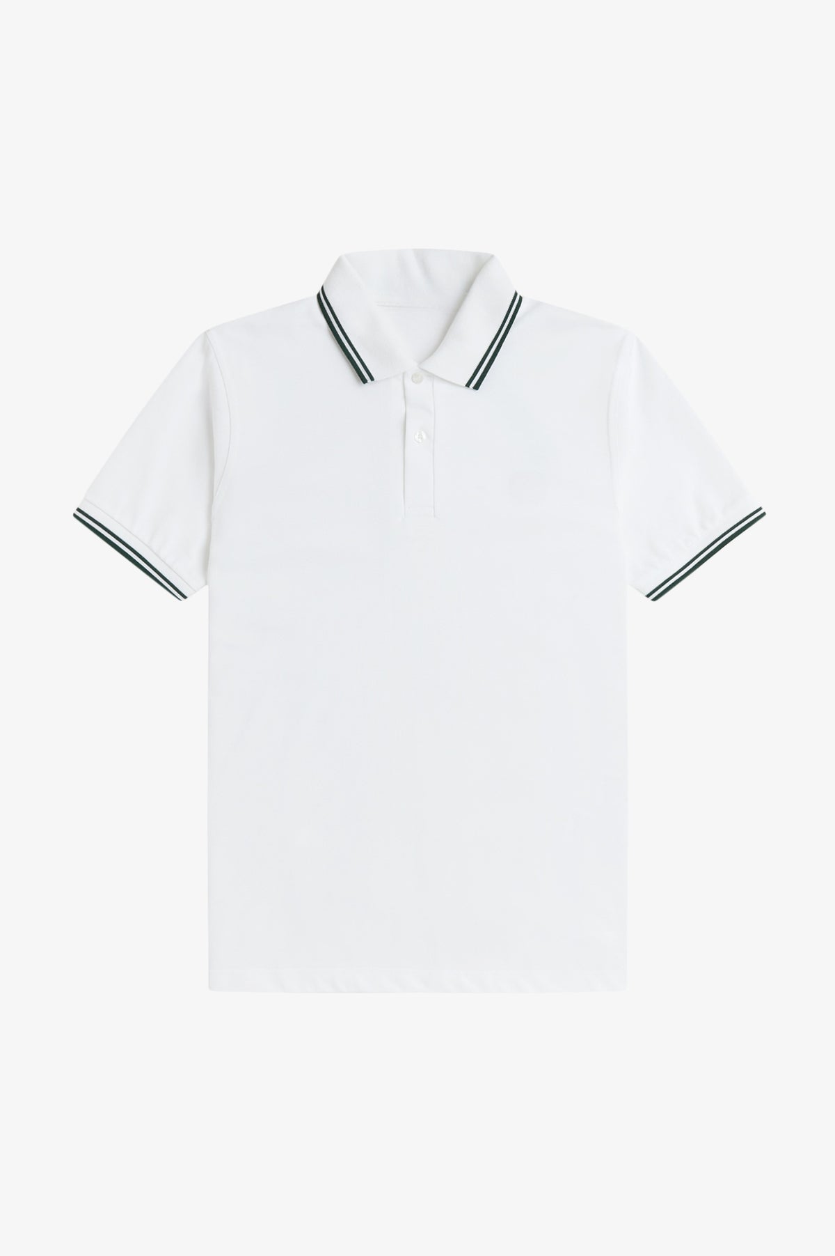 Heritage Contrast Collar Polo Shirt B100 - White / Tartan Green / Tartan Green