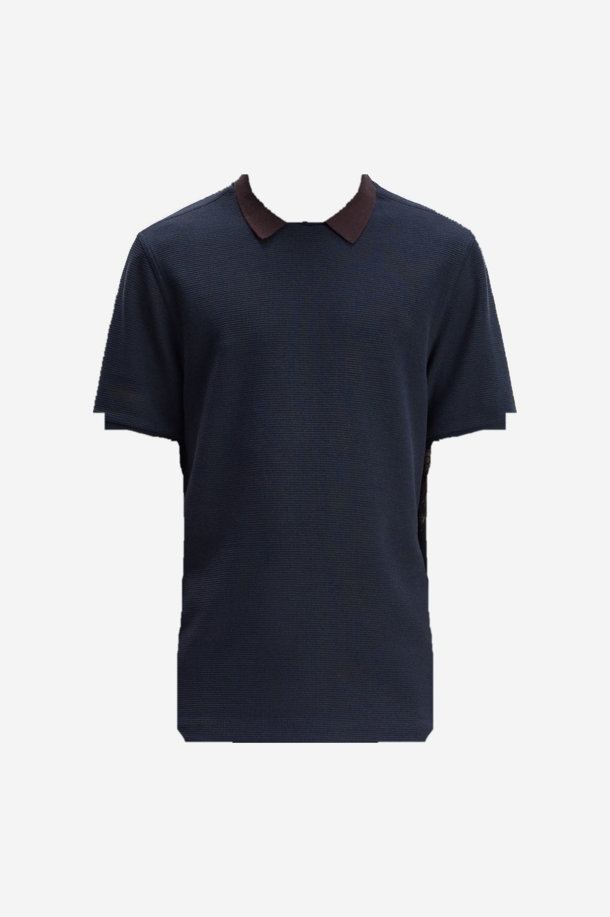 Jacquard Pullover Polo Shirt - Navy